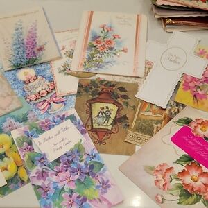Vintage Greeting Card Bundle For Crafts